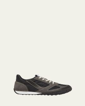 Givenchy Men's New Glide Suede & Nylon Low-Top Sneakers