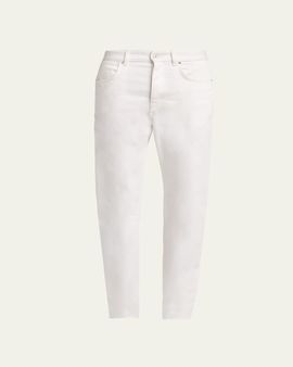Givenchy Men's White Denim Straight-Leg Five-Pocket Pants