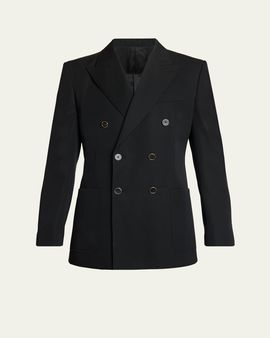 Givenchy Men's Wool Gabardine Double-Breasted Jacket