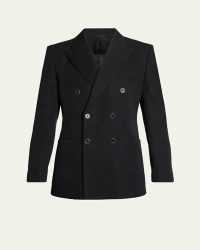 Givenchy Men's Wool Gabardine Double-Breasted Jacket