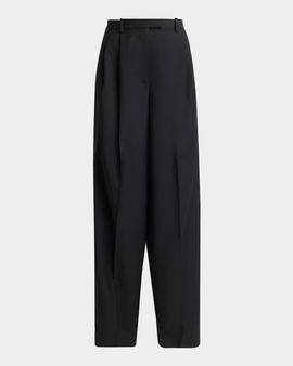 Givenchy Pleated Wool-Mohair Tuxedo Pants