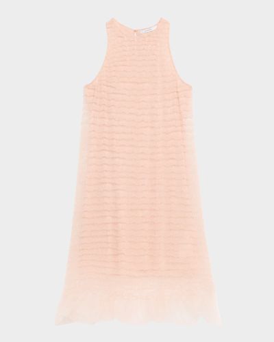 Givenchy Ruffle Tulle Sleeveless Mini Dress
