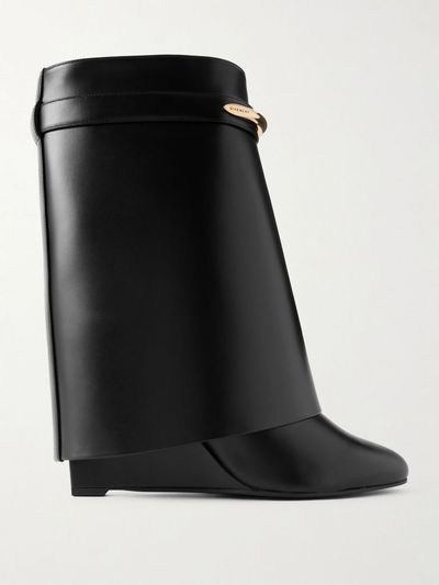 GIVENCHY Shark embellished leather ankle boots