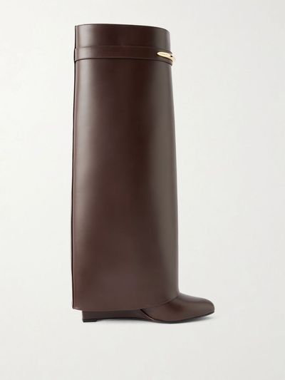 GIVENCHY Shark leather knee boots