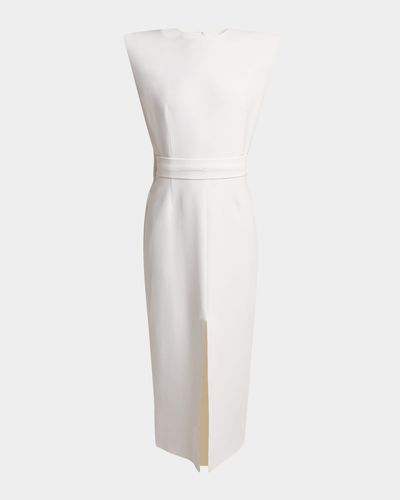 Givenchy Sleeveless Crepe Midi Cape Dress