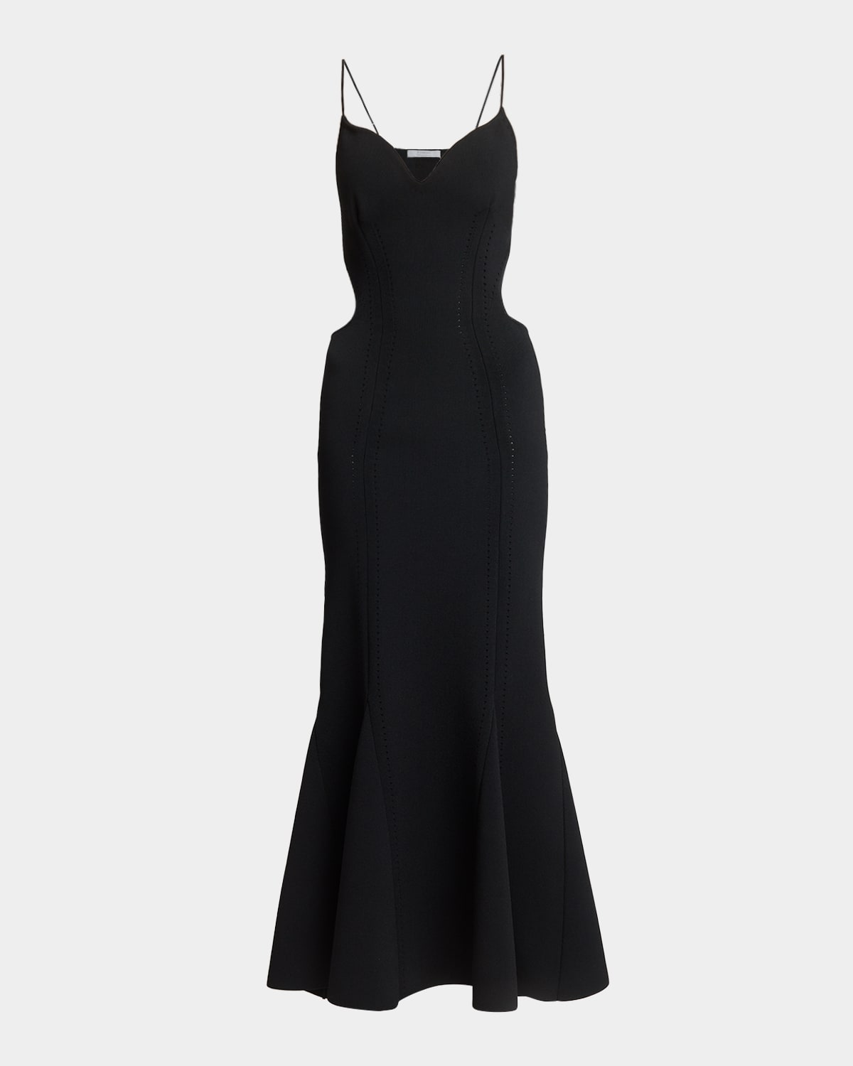 Givenchy Sleeveless Pointelle Knit Waist-Cutout Midi Dress