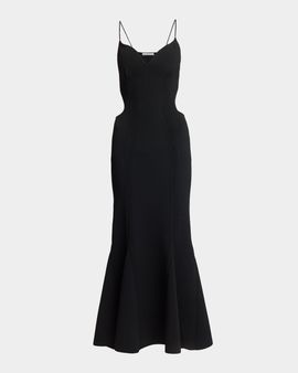 Givenchy Sleeveless Pointelle Knit Waist-Cutout Midi Dress