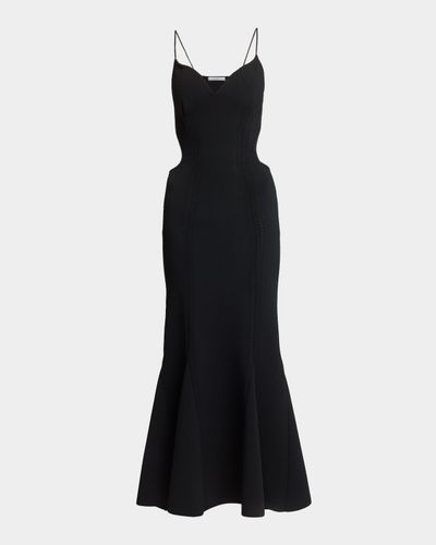 Givenchy Sleeveless Pointelle Knit Waist-Cutout Midi Dress