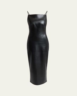 Givenchy Sliced Midi Leather Dress