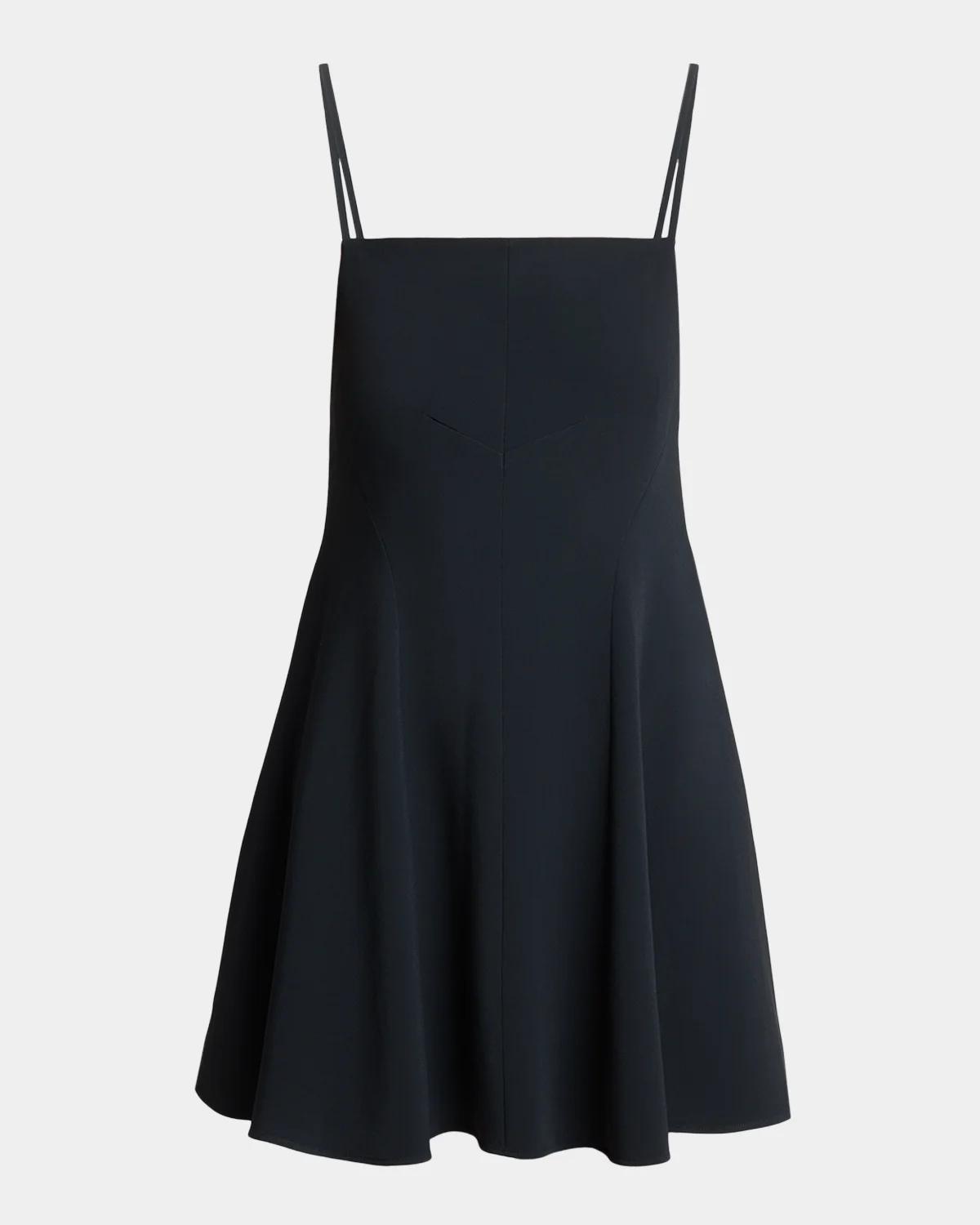 Givenchy Sliced Neck Sleeveless Mini Swing Dress
