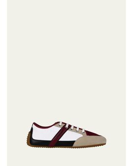 Givenchy Slim Nylon and Suede Low-Top Sneakers