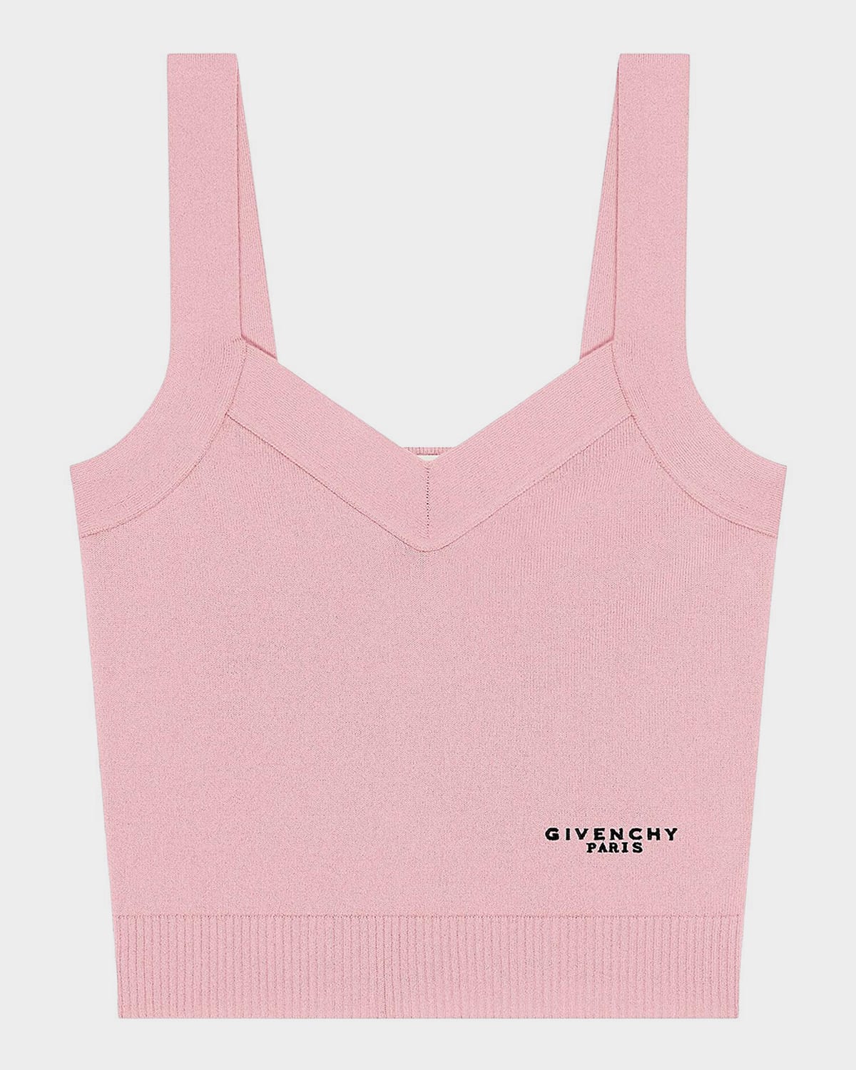 Givenchy V-Neck Wool-Cashmere Knit Tank Top