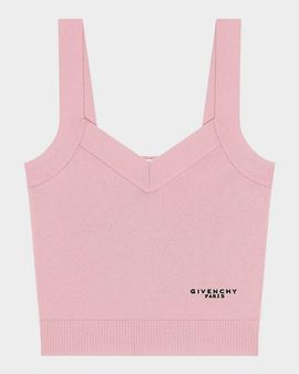 Givenchy V-Neck Wool-Cashmere Knit Tank Top