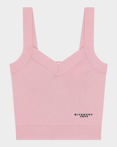 Givenchy V-Neck Wool-Cashmere Knit Tank Top