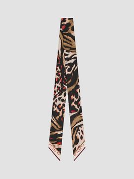 Givenchy Women's Bandeau in Silk with Abstract Animal Print