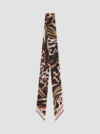 Givenchy Women's Bandeau in Silk with Abstract Animal Print