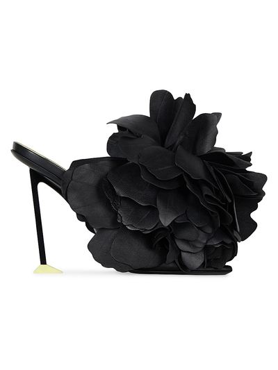 Givenchy Women's Boudoir Heeled Mules in Leather with Petals