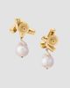 Givenchy Women's Chain Link Asymmetric Earrings in Metal and Pearl - 3