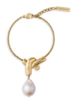 Givenchy Women's Chain Link Bracelet in Metal and Pearl