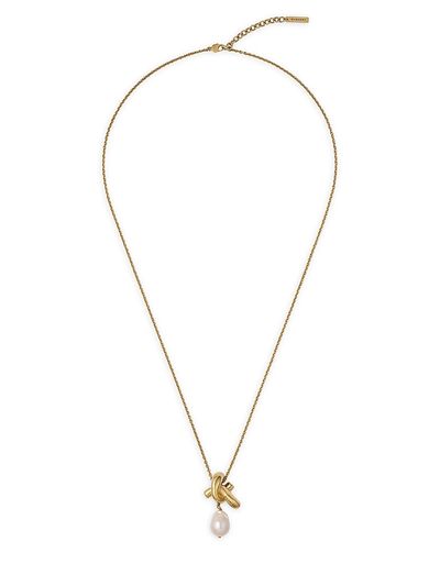 Givenchy Women's Chain Link Necklace in Metal and Pearl