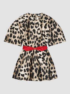 Givenchy Women's Cocoon Mini Dress in Leopard Jacquard