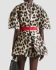 Givenchy Women's Cocoon Mini Dress in Leopard Jacquard - 4