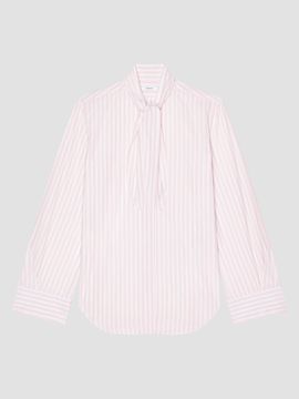 Givenchy Women's Cocoon Striped Shirt in Poplin with Bow