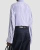 Givenchy Women's Cocoon Striped Shirt in Silk with Bow - 4