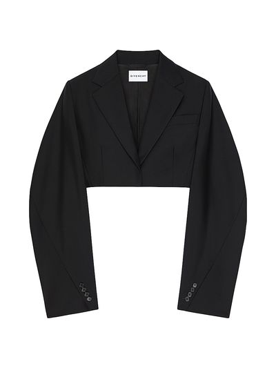 Givenchy Women's Cropped Cocoon Blazer in Wool and Wohair