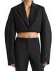 Givenchy Women's Cropped Cocoon Blazer in Wool and Wohair - 2