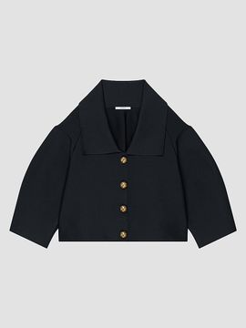 Givenchy Women's Cropped Cocoon Jacket in Compact Knit