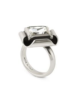 Givenchy Women's Deconstructed Crystals Ring in Metal and Crystals