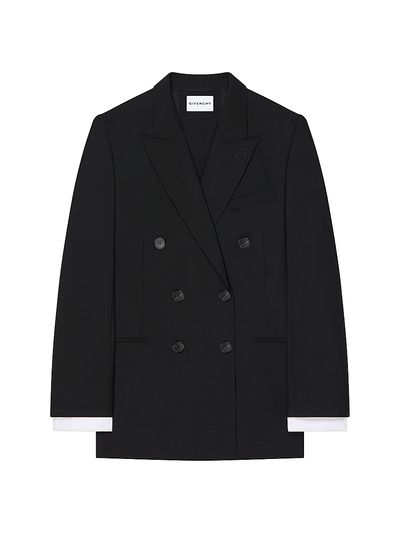 Givenchy Women's Double-Breasted Slashed Jacket in Wool and Mohair
