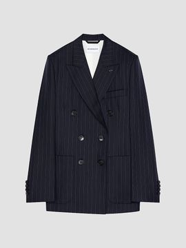 Givenchy Women's Double-Breasted Striped Jacket in Wool
