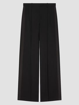 Givenchy Women's Double Pleat Tuxedo Pants in Wool and Mohair