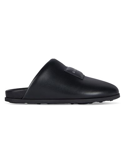 Givenchy Women's Label Flat Mules in Nappa Leather