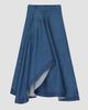 Givenchy Women's Long Asymmetric Skirt in Denim - 1