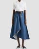 Givenchy Women's Long Asymmetric Skirt in Denim - 2