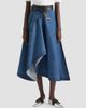 Givenchy Women's Long Asymmetric Skirt in Denim - 3