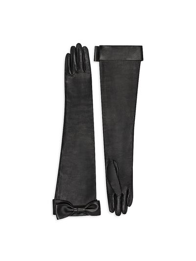 Givenchy Women's Long Gloves in Nappa Leather with Bow