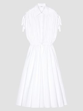 Givenchy Women's Long Shirt Dress in Poplin with Ruched Details