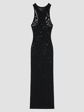 Givenchy Women's Maxi Dress in Knitted Floral Lace