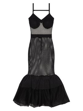 Givenchy Women's Mesh with Ruffles Dress