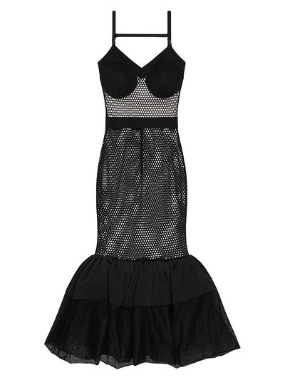 Givenchy Women's Mesh with Ruffles Dress