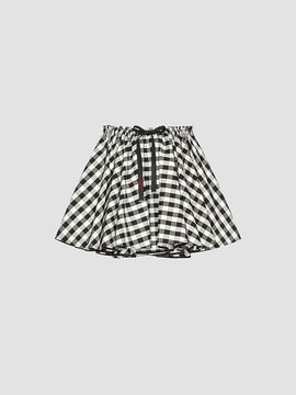 Givenchy Women's Mini Pleated Skirt in Checked Cotton