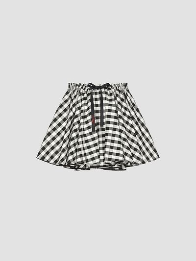 Givenchy Women's Mini Pleated Skirt in Checked Cotton