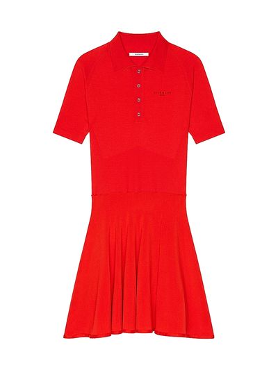 Givenchy Women's Mini Polo Dress in Second Skin Effect Knit