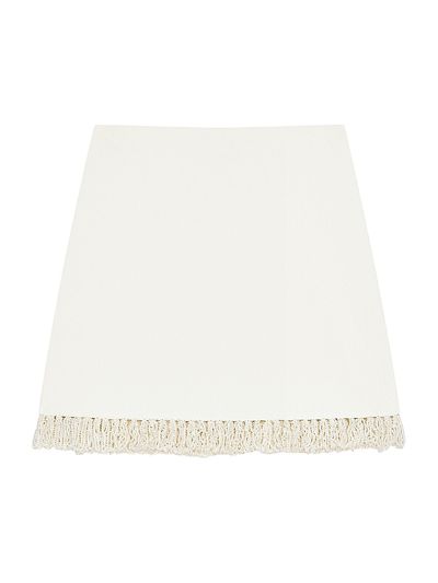 Givenchy Women's Mini Skirt in Knit with Embroidered Pearls