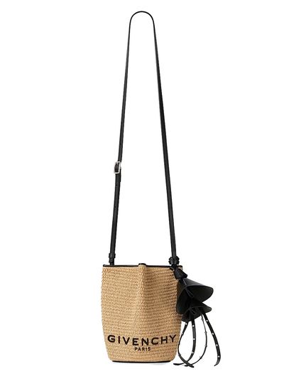 Givenchy Women's Nano Snap Bucket Bag in Raffia