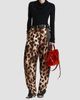 Givenchy Women's Pinch Pants in Silk with Leopard Print - 2